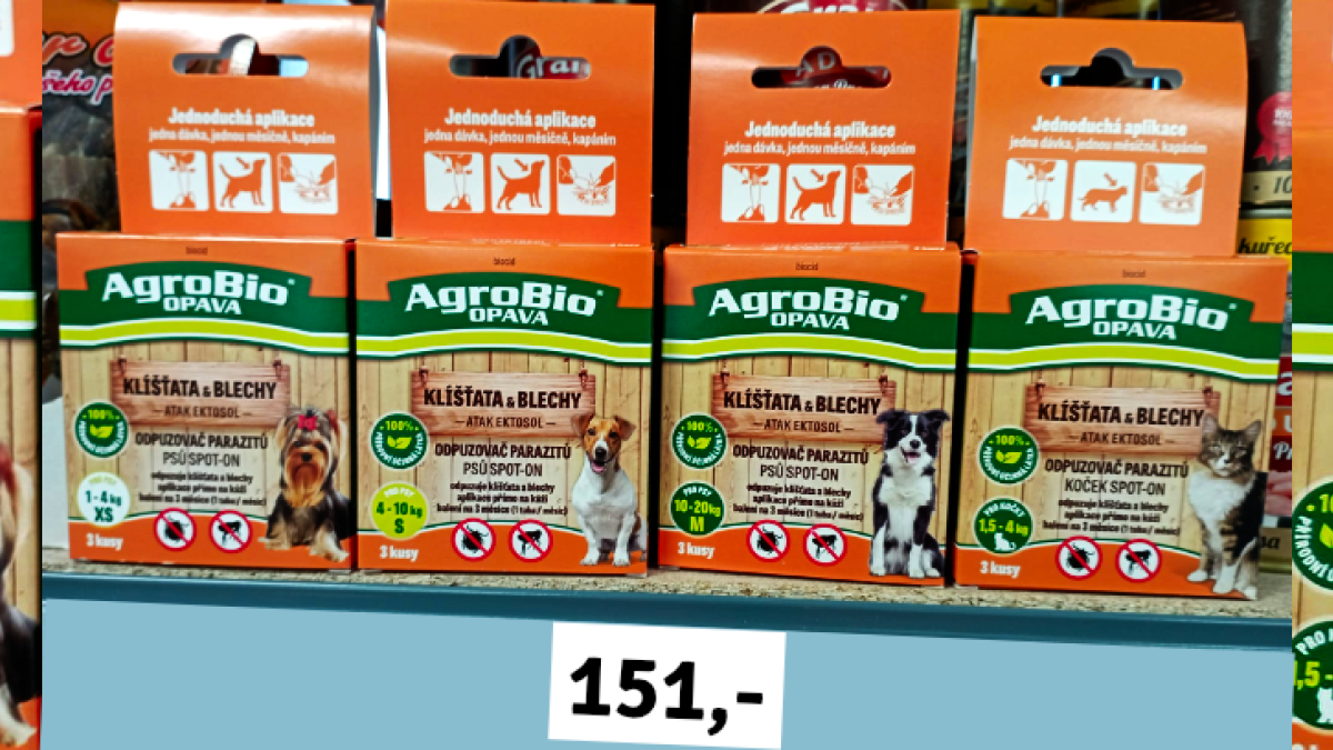 Přípravky proti KLÍŠŤATŮM a BLECHÁM