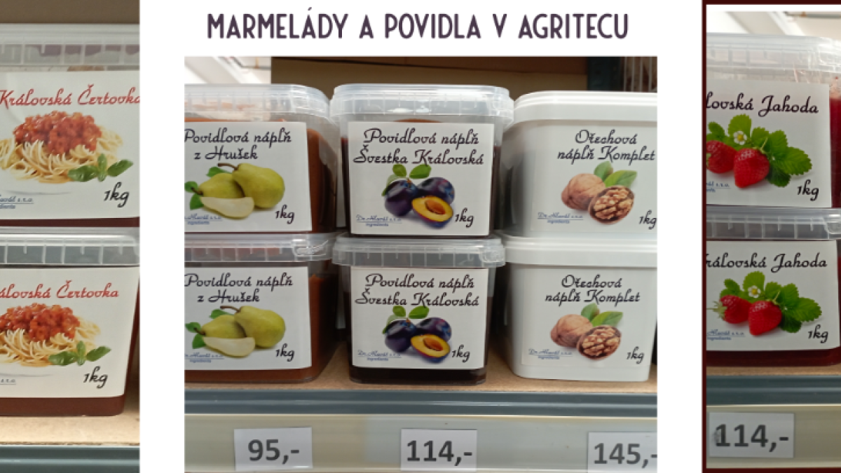 Marmelády, povidla, kečupy v Agritecu