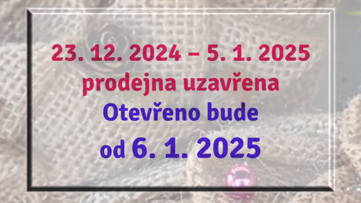 Prodejna Agritec - otevírací doba Vánoce 2024