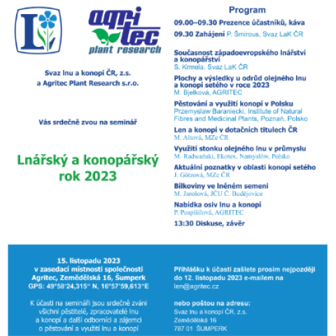 Lnářský a konopářský rok 2023