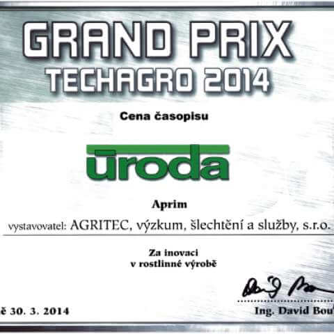 GRAND PRIX TECHAGRO 2014 – ozimý kmín APRIM